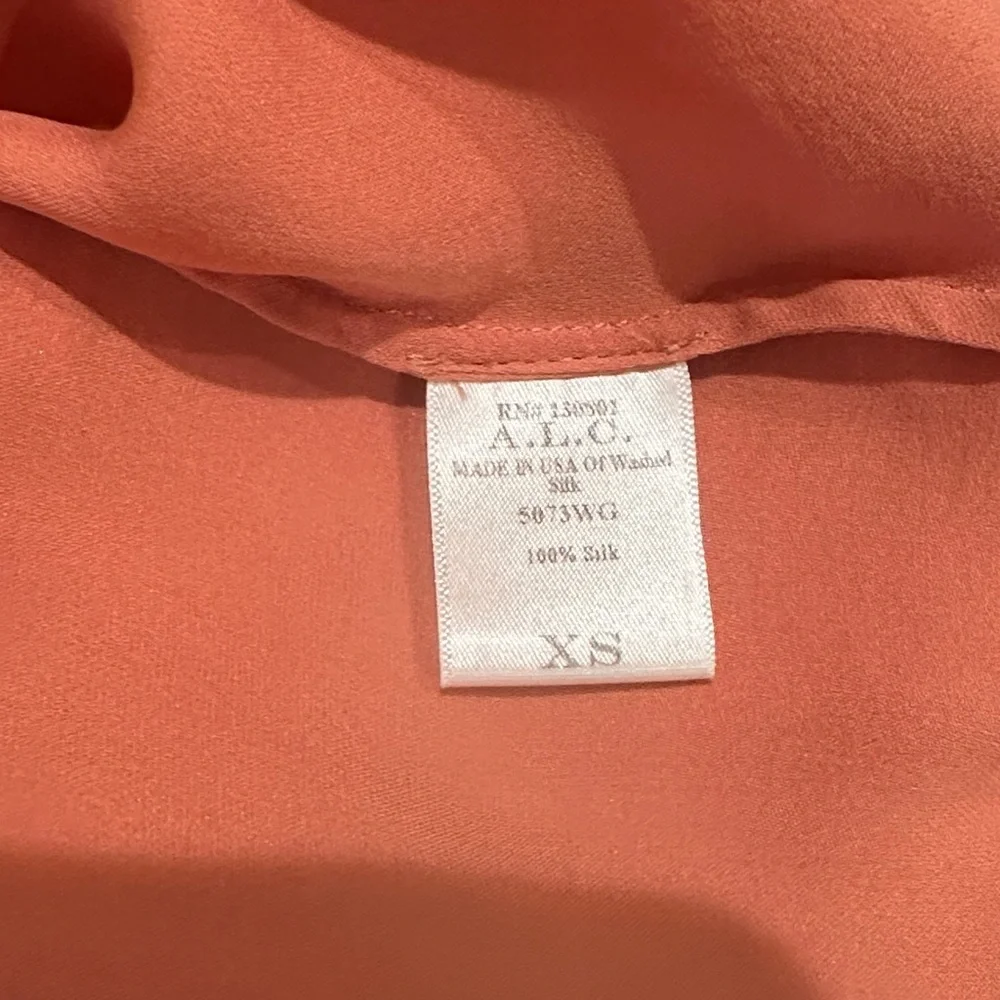 A.L.C. Gillian Silk Button Down Top Contemporary Modern Minimalist - Picture 5 of 6